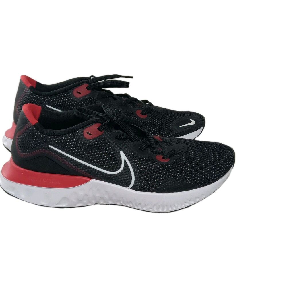 Nike Renew Run Shoes Men's Size 8.5 Black~ University Red CK6357-005